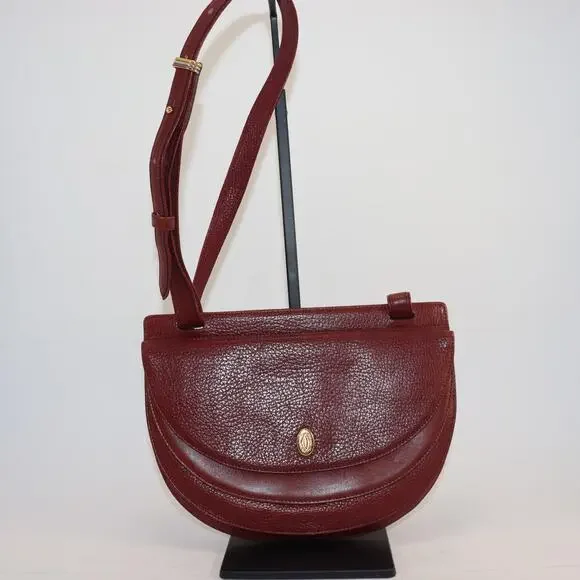 Cartier, Must dr Cartier, Burgundy Crossbody Bag w/Authenticity Cert -Vintage - Picture 1 of 13